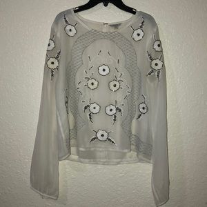 White embroidered blouse